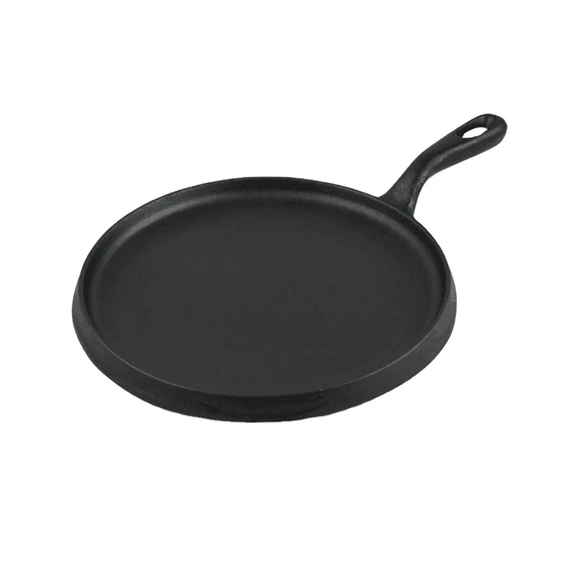Home kitchen bbq outdoor cooking pan round cast iron grill pan