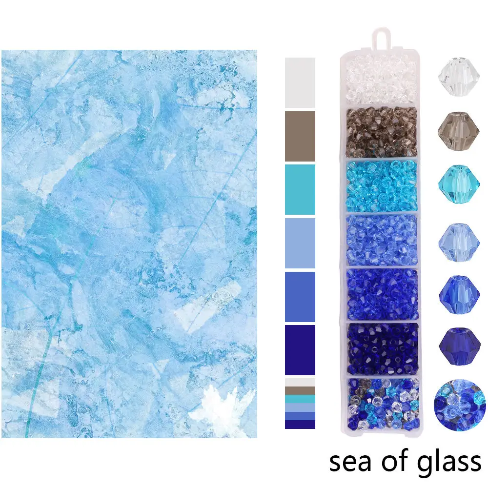 Wholesale 7 Grids Crystal Beads Set 700pcs Color 4mm Czech Loose Glass Beads For Jewelry Making