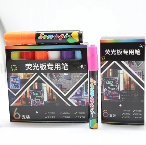 8-color Led Electronic Fluorescent Board Special Pen Erasable Color Handwriting Liquid Chalk
