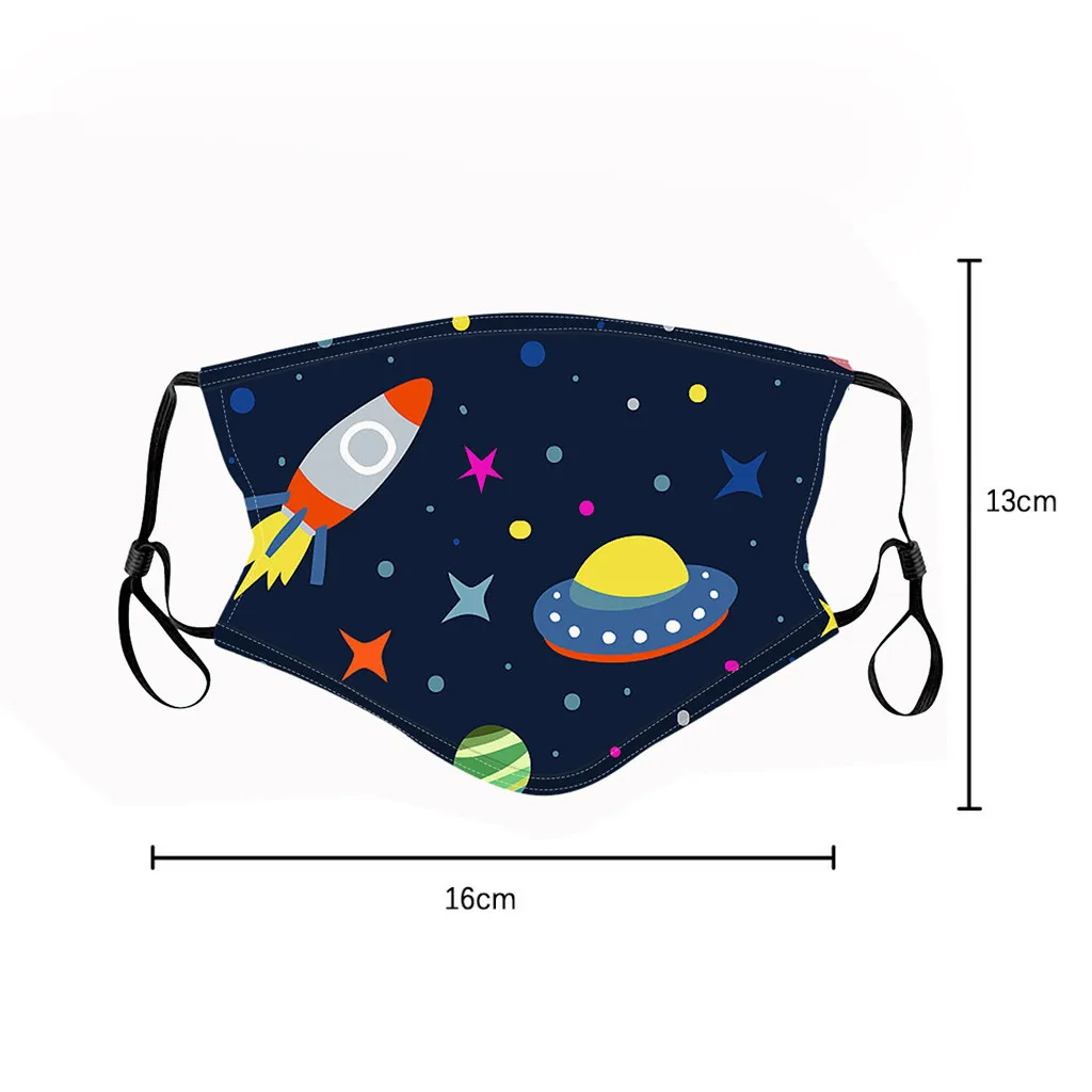 Adjustable earloop washable breathable cotton face fitting fabric kids face mask for children