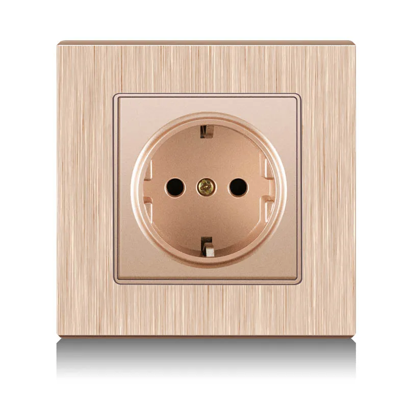 NOVSKI factory customized 16 a Power Plug German type 86 * 86mm PC panel Switch Electric Wall Socket outlet