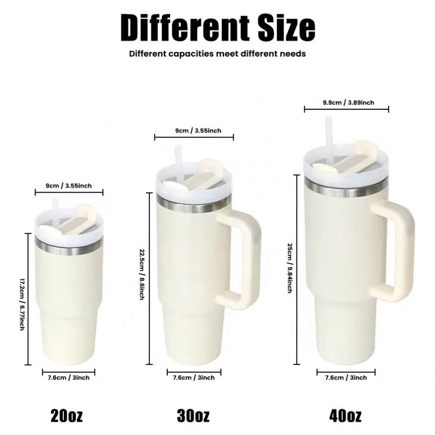 2024 New 40 Oz Handle Stainless Steel Travel Tumbler Enamel Inside 2.2L Insulated Water Bottle Gorgouss Tumbler With Straw