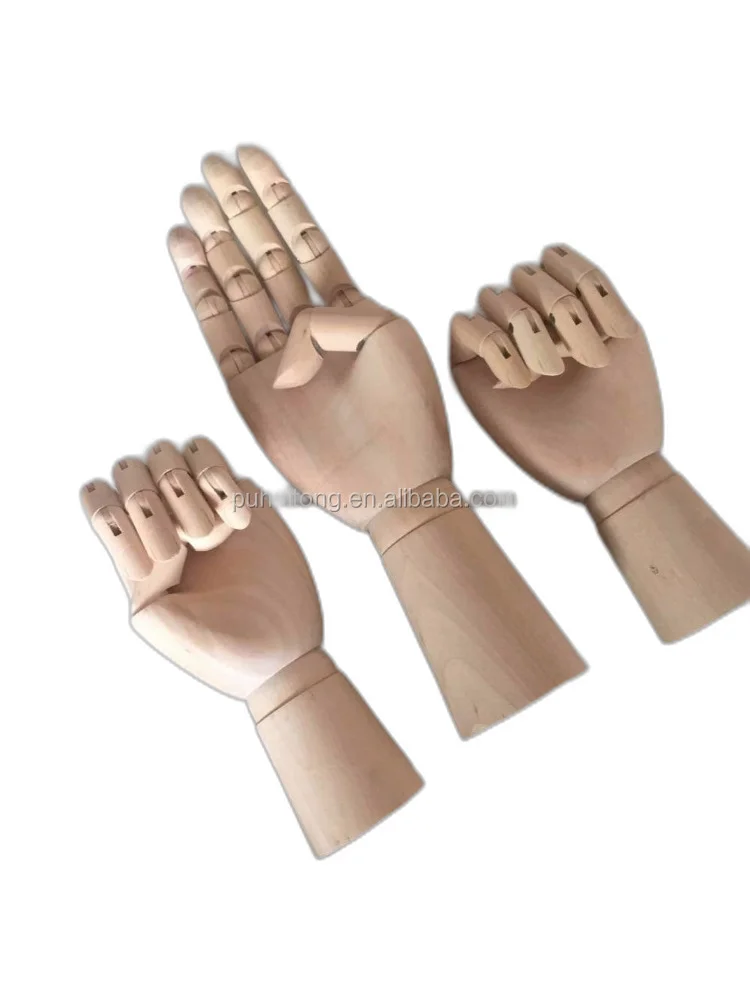 Display Wood hand with screw M10/M6