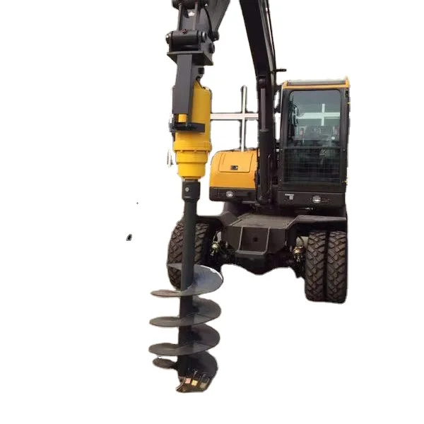 JiyeManufacturer Mini Excavator Earth Auger Rotating Drill Mini Excavator Attachments Post Hole Digger Auger Auger Drill Machine