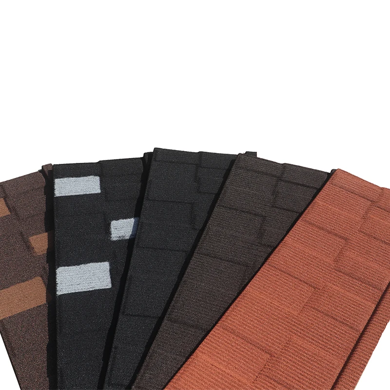 Color Shingle Type Colorful Stone Coated Corrugated Steel Metal Roofing Tile Stone Coated Roof Tile
