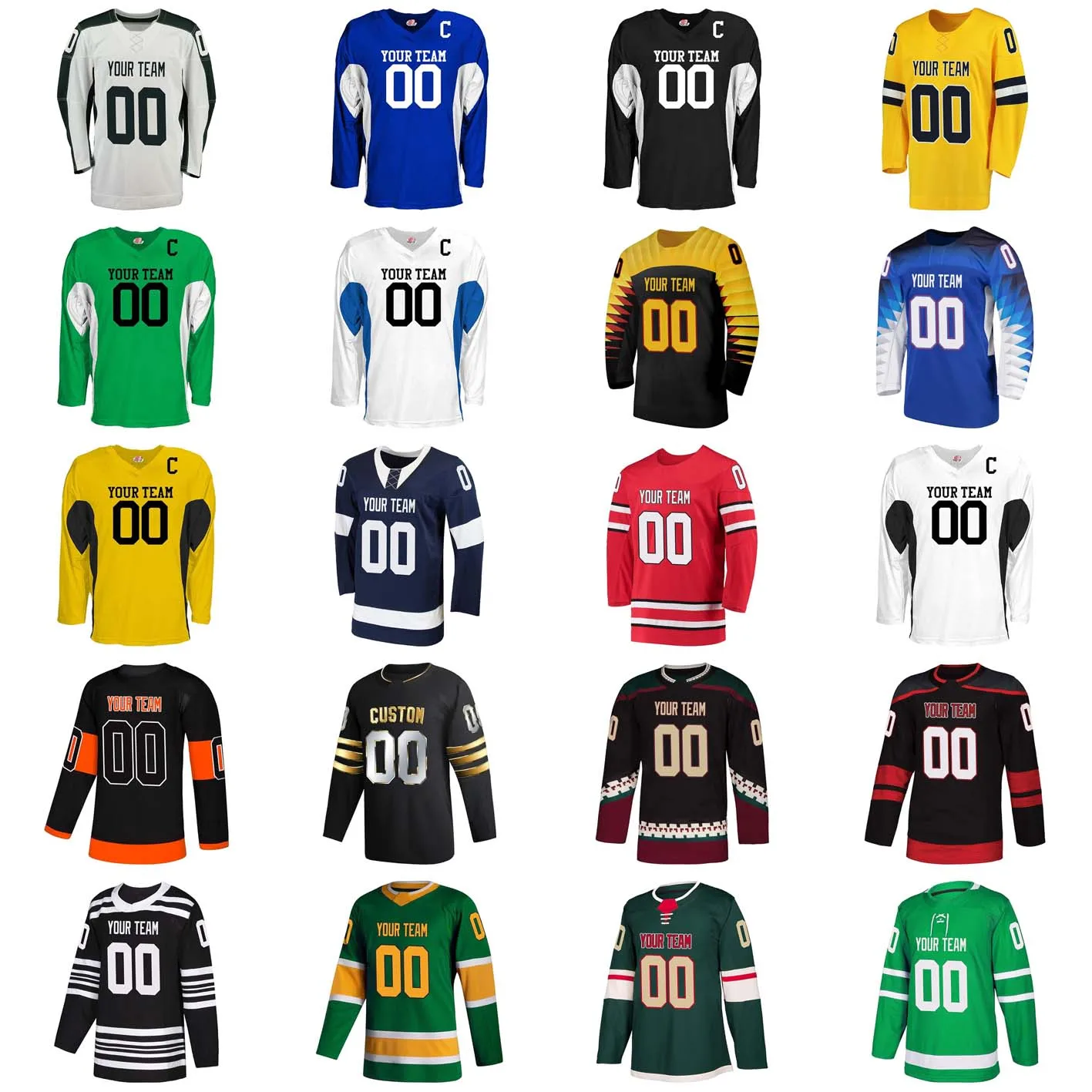 Custom Polyester Mesh Embroidered Jersey Hockey Ice Hockey Uniform , Custom Sublimation Ice Hockey Jersey