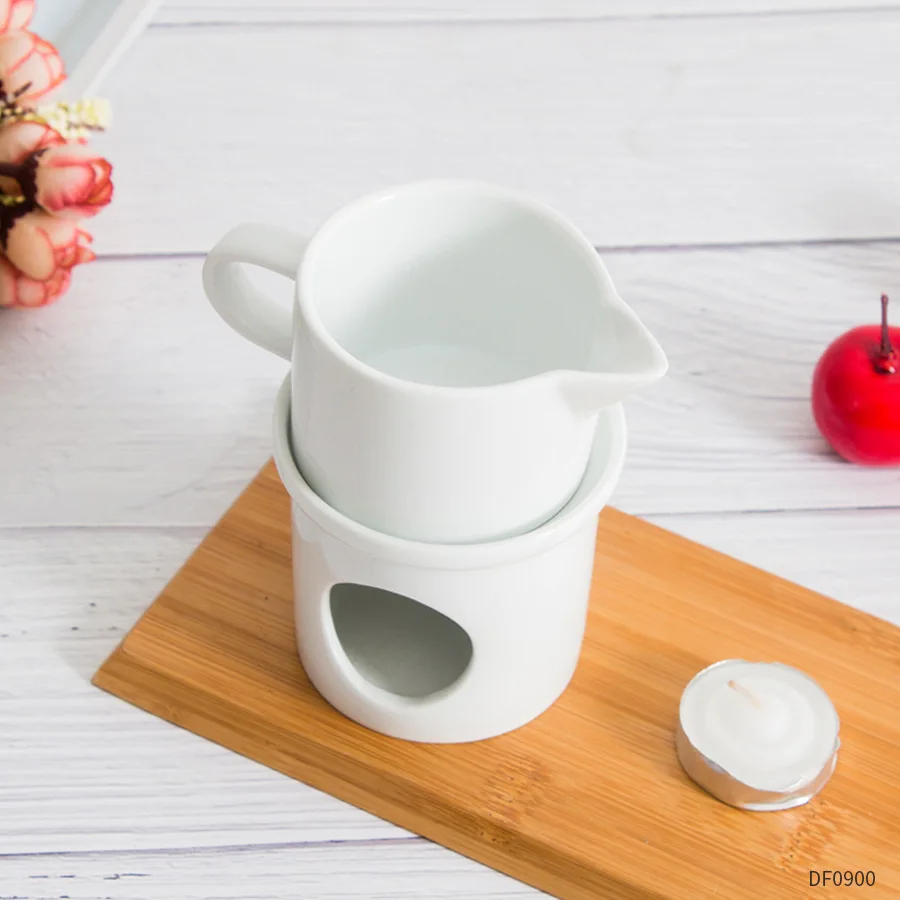 Customized White Unique Luxury Empty Ceramic Candle Jars With Spout Coffee Cups