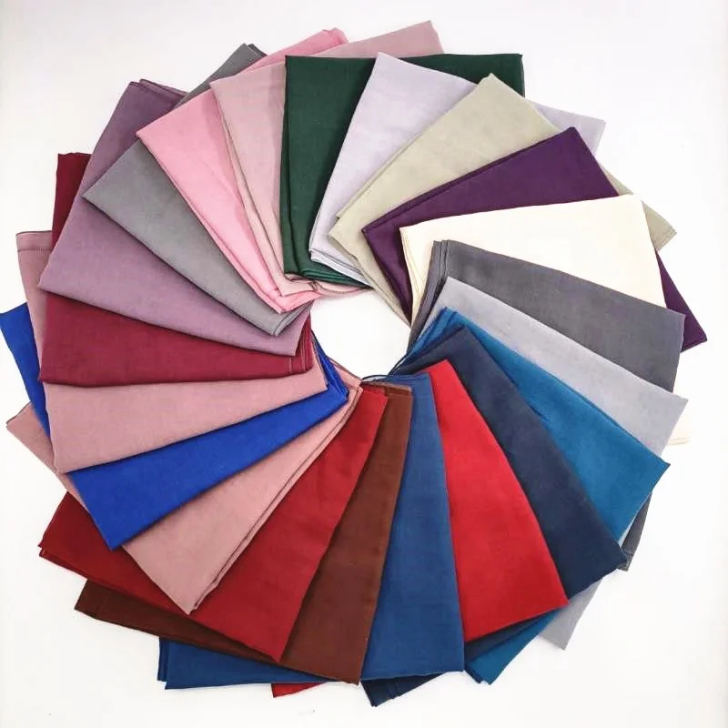 21 colors fashion polyester dyed scarf  for Muslim women hijab Malaysia ladies to Abaya  market