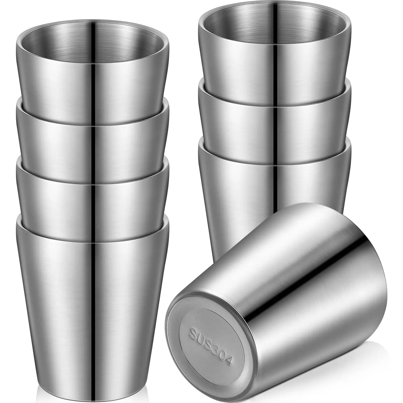 Hot Sale Double wall wine cups stainless steel cup drinkware metal stainless steel insulation beer Stackable Durable Cup