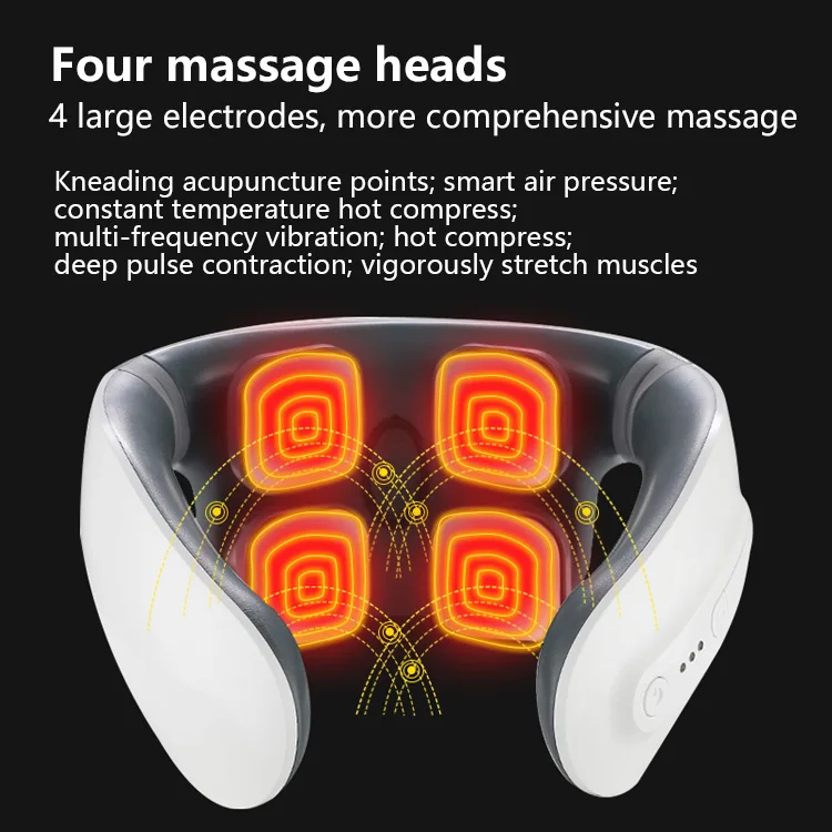 Прямая поставка, электрический нагревательный импульсный портативный массажер для шеи и плеч