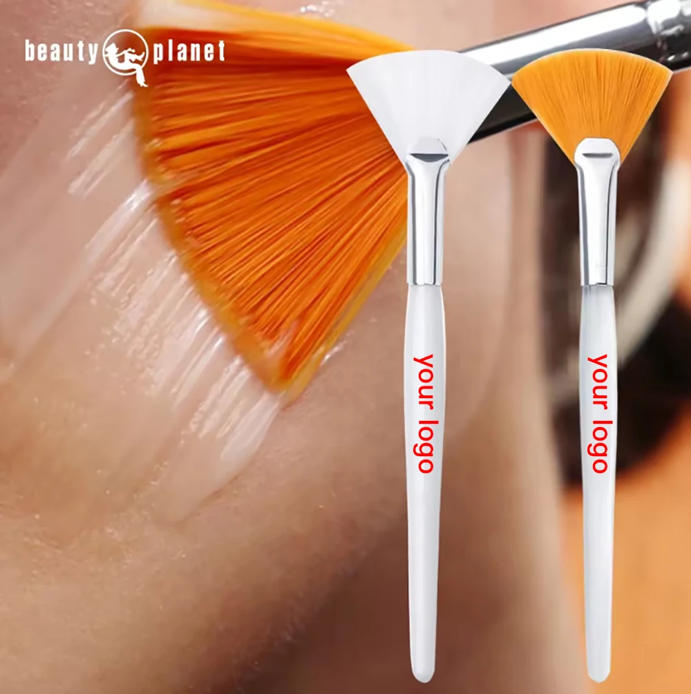 Beauty Planet Fan Brush Face Masking Applicator Custom Mask Clay Face Skincare Brushes For Facial Fluffy Esthetician Fan Brush