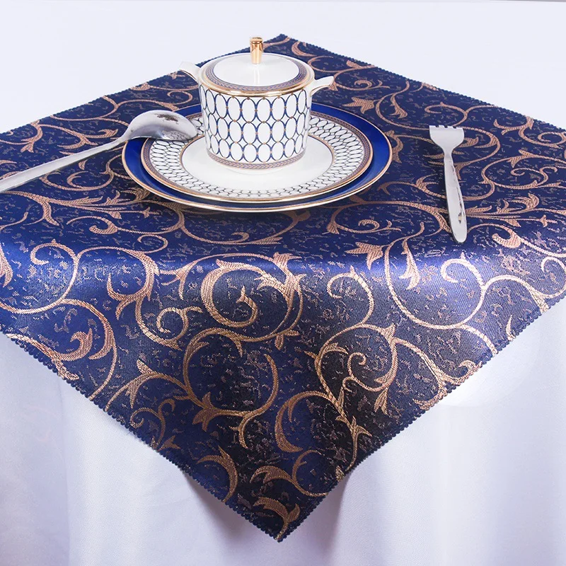 Wholesale Custom White Polyester Hotel Wedding Napkins Table Napkin Placemat Coaster Decoration Napkins