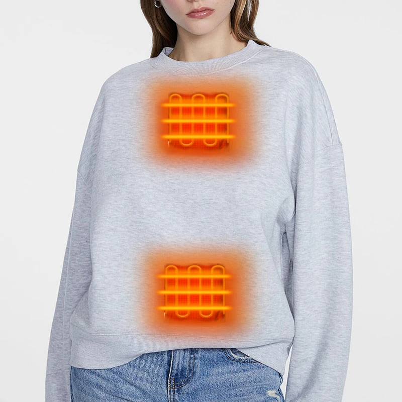 Dr.warm Rechargeable Battery Heated Hoodie Custom Electric Heating Sweatshirt