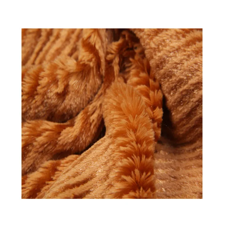 
2021 Top Quality 100% Polyester Soft Faux Fur Pv Plush Brushed Fabric for Pillow 
