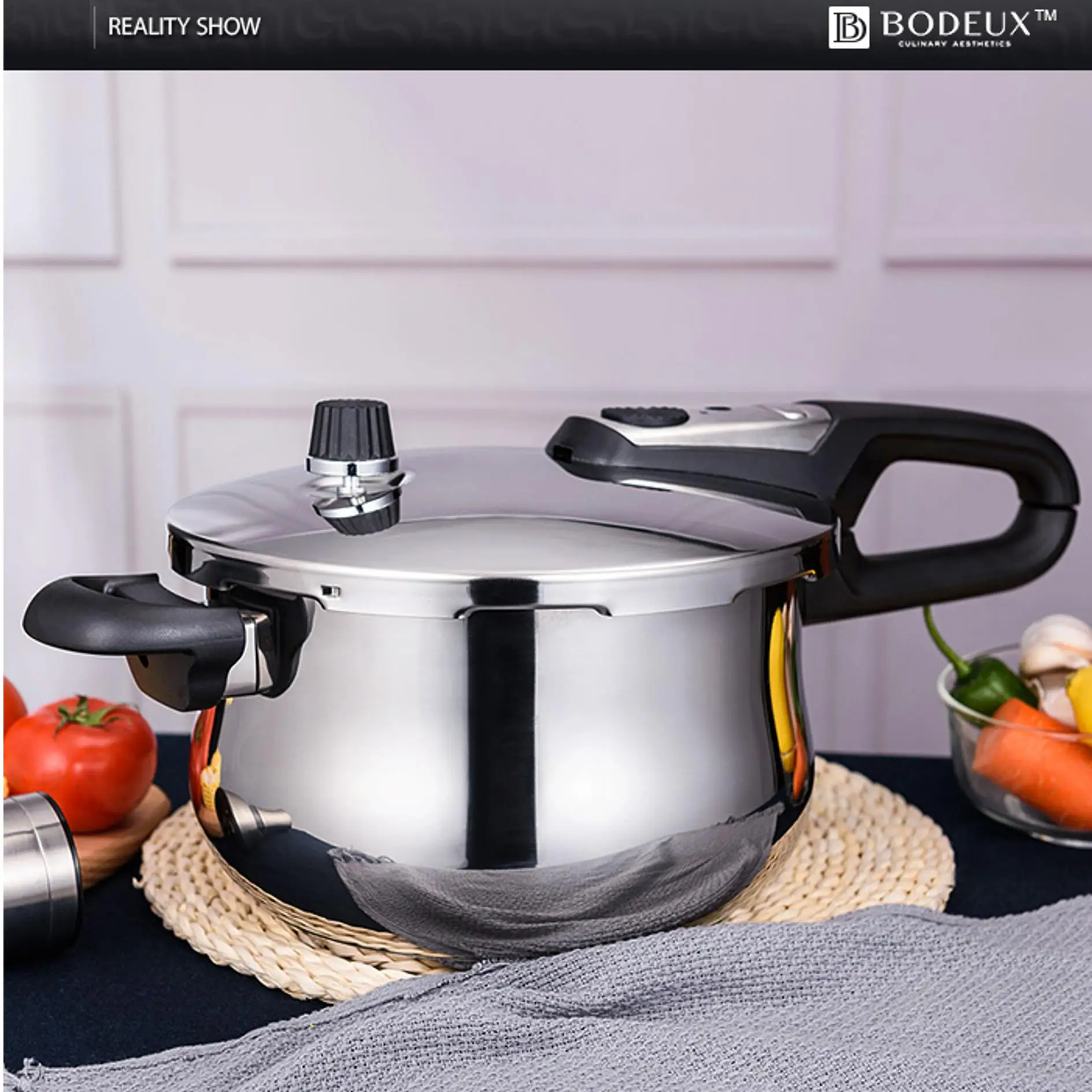 Заводская оптовая продажа кухонная утварь из нержавеющей стали Коммерческая профессиональная скороварка Индукционная газовая кухонная кастрюля