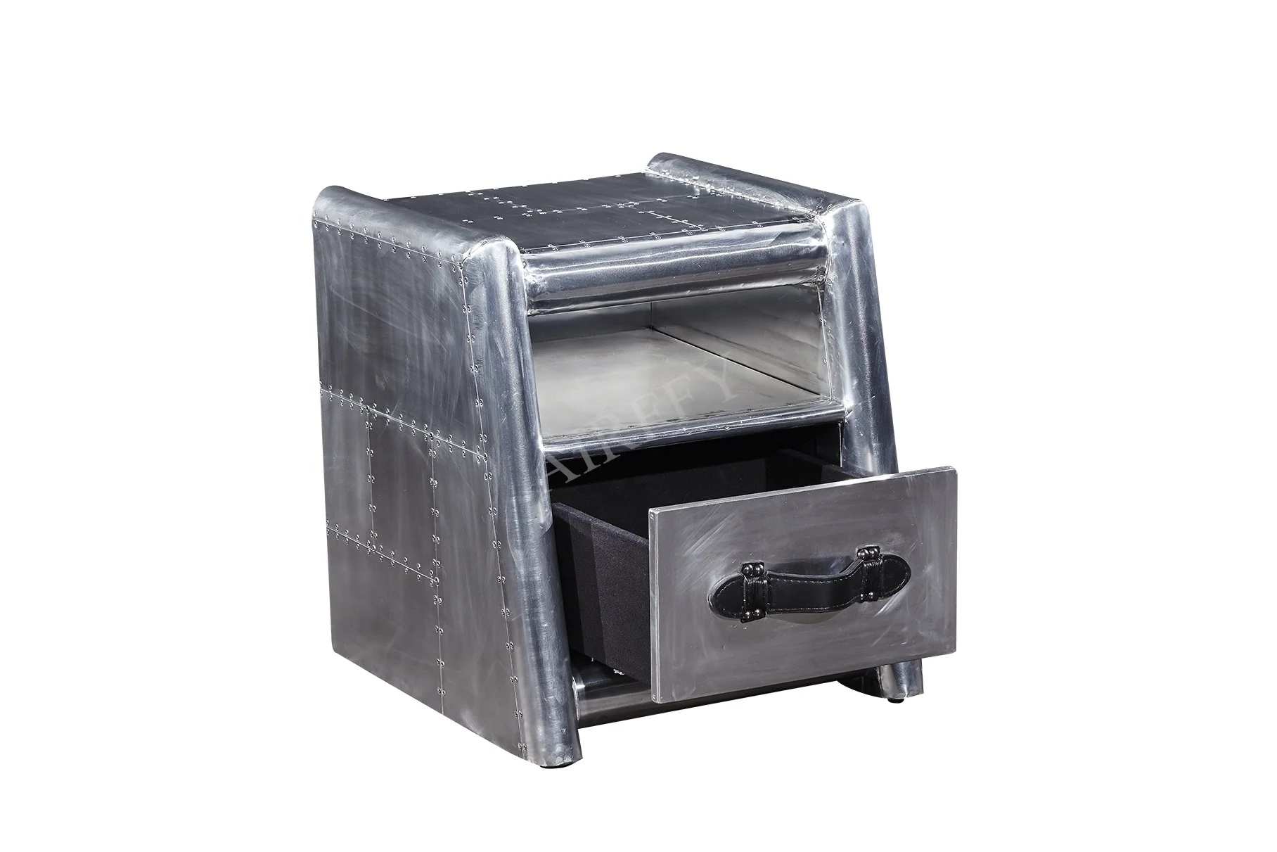 Aviation Aluminum sheet rivets side table for Living room furniture villa home decoration