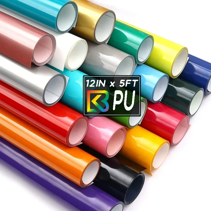 HTV Heat Transfer Vinyl Bundle ,PU Iron on Vinyl for T-Shirt, 32 Assorted Colors vinil for Cricut and Heat Press Machine