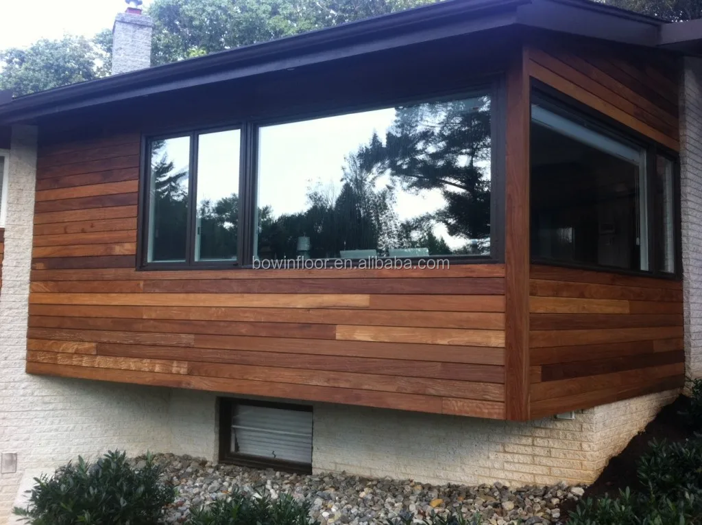 Brazilian teak outdoor hardwood timber cladding