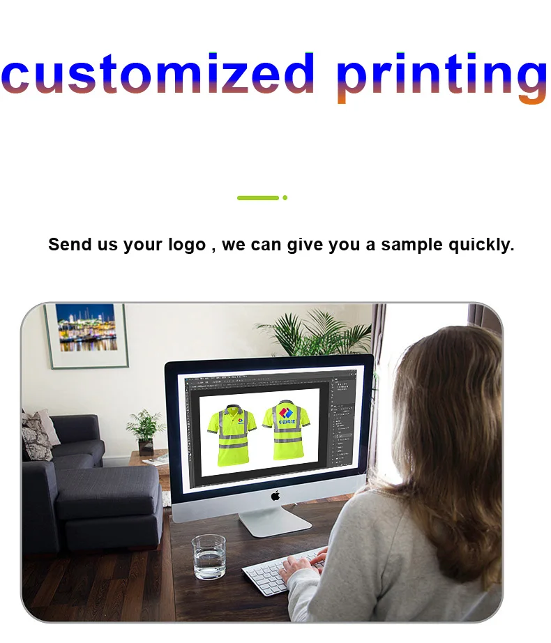 customized high visibility  polo shirt  staff uniform reflective shirt  safety clothing for worker