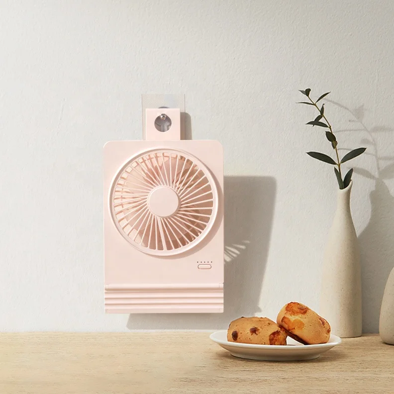 Portable Battery Operated Mini Folding Table Fan USB Rechargeable Electric Cooling Fan for Home or Office