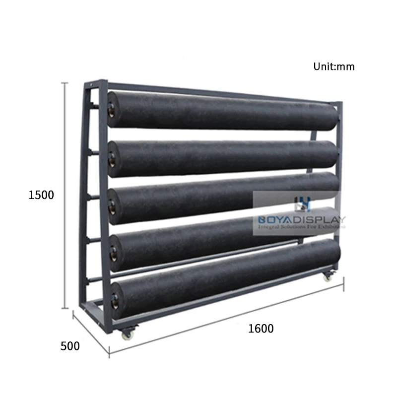 Manufacture Cheap price Rubber Blanket Multi-specification Carpet Fabric Rug DIsplay Rack