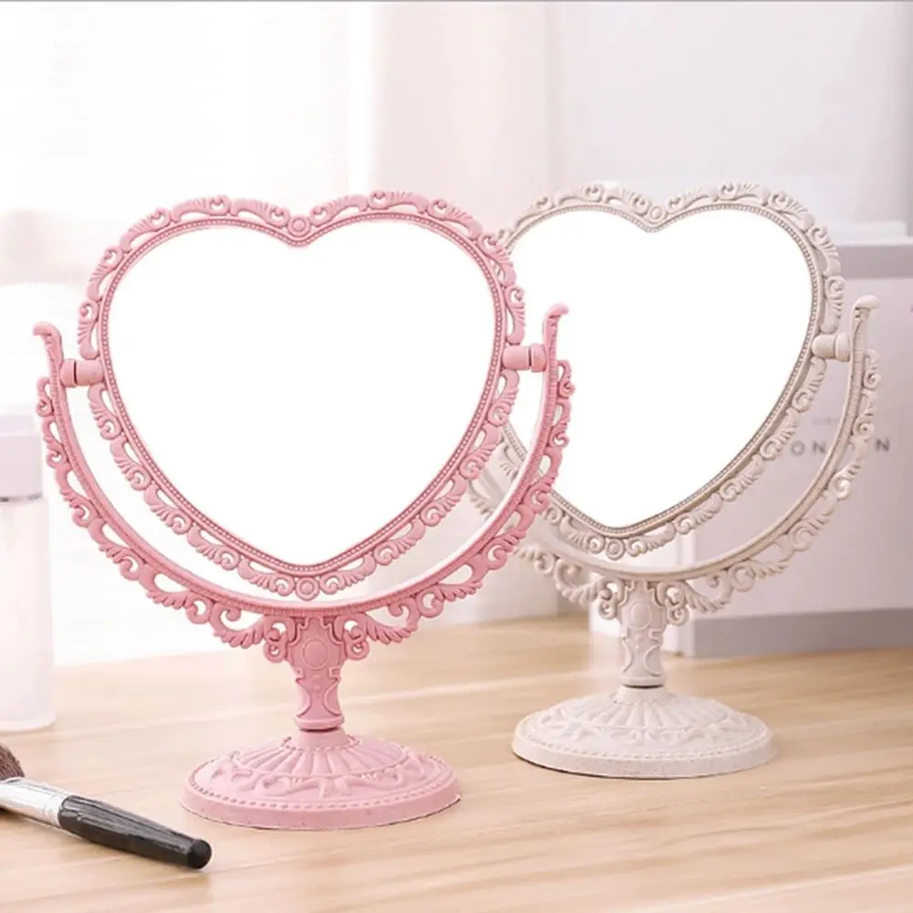 Supplier new product European Retro Double-sided Beauty Vanity Mirror Desktop Vanity Mirror