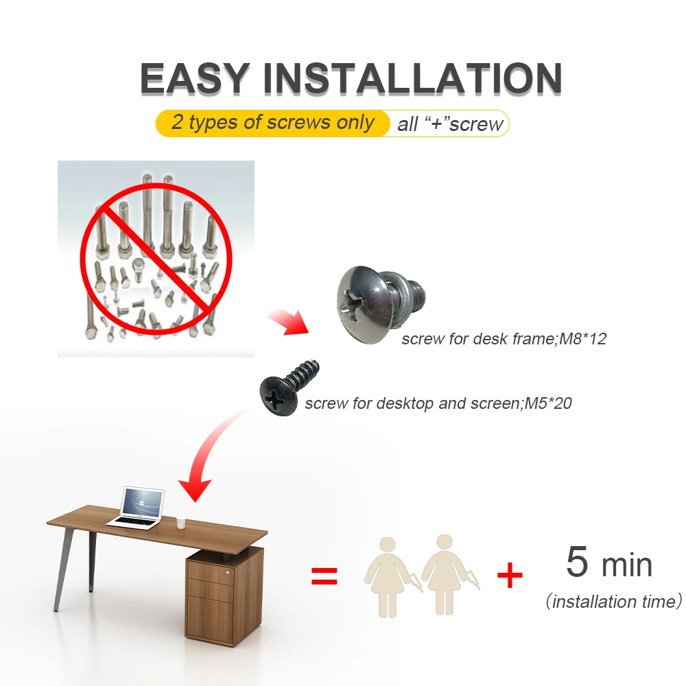 New Design Modern Simple Computer Desk Decent Steady Home Furniture Office Table