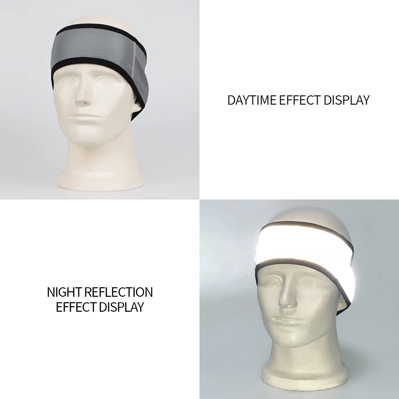 Reflective Ear Warmer Headband Running Winter Fleece Ear Cover outdoor Ear Muffs Stretchy Sports Earmuffs