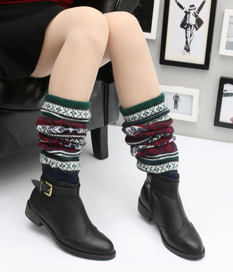 30% шерсть, 70% акрил, утолщенные женские носки, теплые носки для ног, вязаные теплые носки