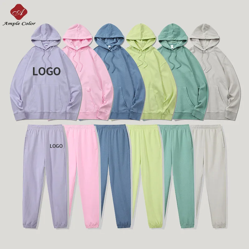 Manufacturer Custom Sweatsuits Unisex Jogger Set Two Pieces French Terry Track Suits High Quality Sweatpants And Hoodie Set