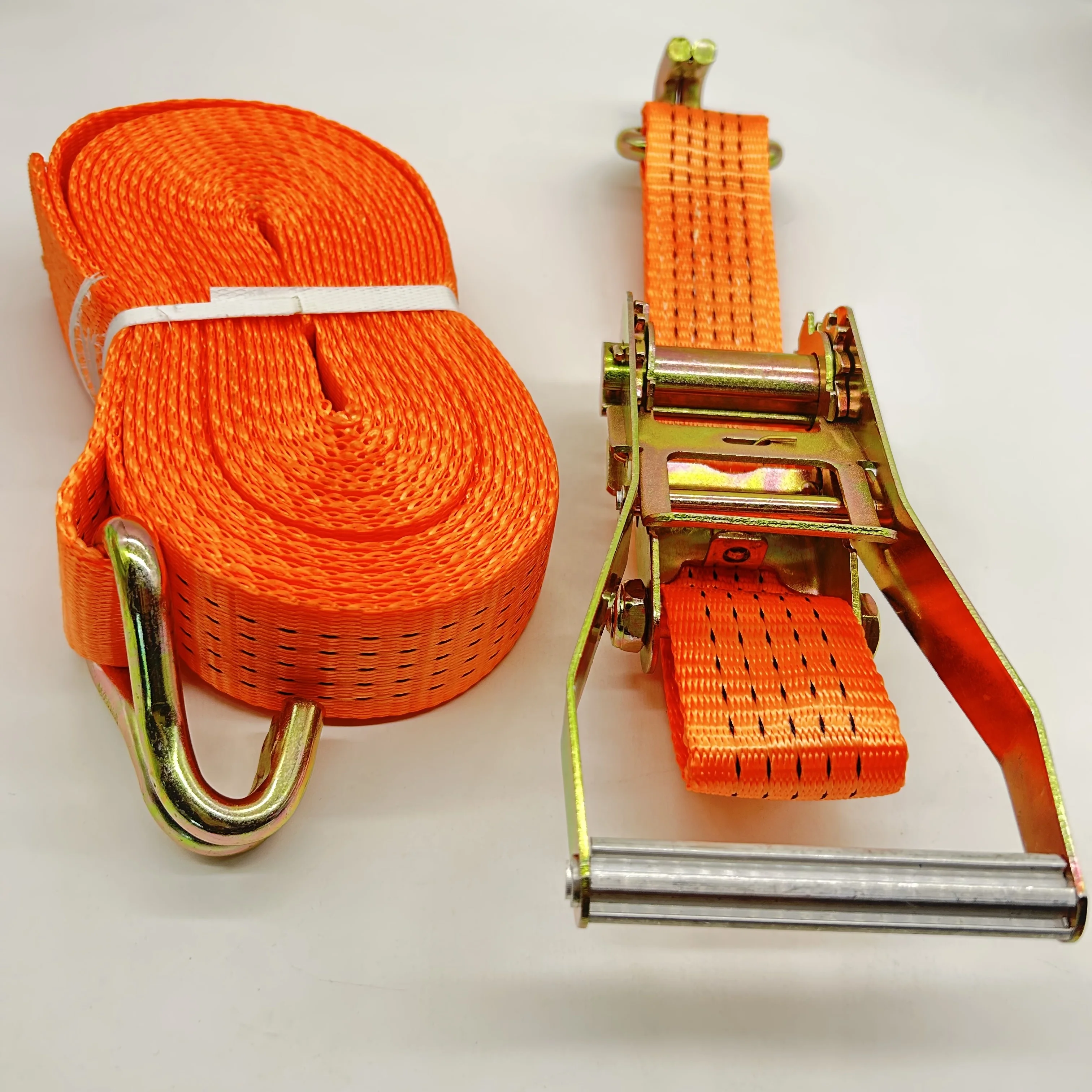 50mm 10m Tuv Sleepkabel,Trekhaak Band 4 Ton,Ratchet Touw Geel Auto Tow Strap