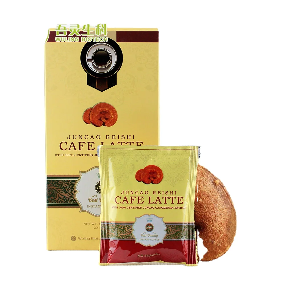 
health care body supplement Ganoderma instant coffee 3 in 1 with red reishi 30% polysaccharides 