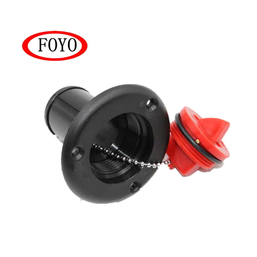 FOYO Brand 38mm Fuel Deck Filler Keyless Red Flush Mount for Boat Tank Deck Fill Camper Vans Truck