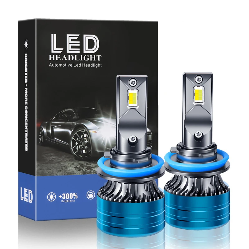 Cross-border Amazon AliExpress hot sale tri-color led car headlights modified high-power far and near light bulbs