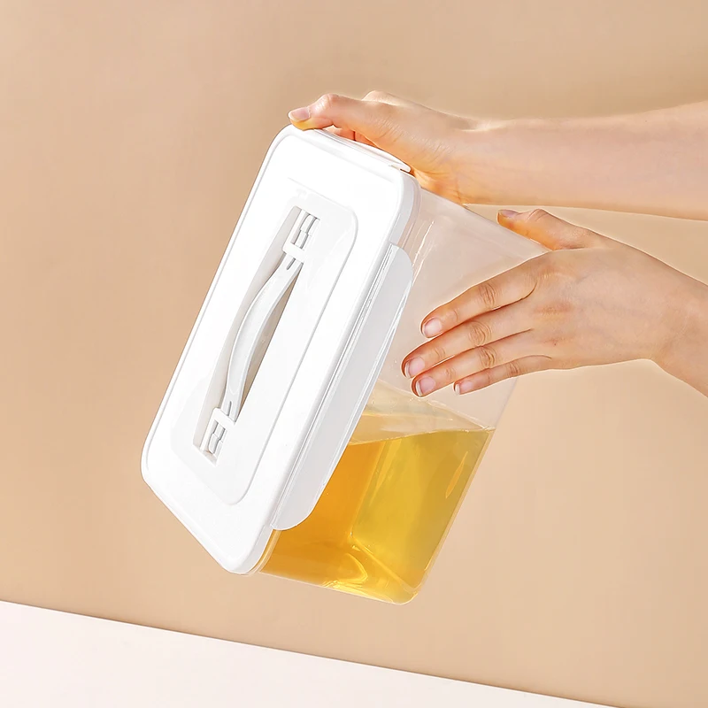 Multifunctional 4 Compartment Dry Food Container Rectangle-shaped Bagasse Storage Box Plastic Seal Fresh-keeping Grain Box