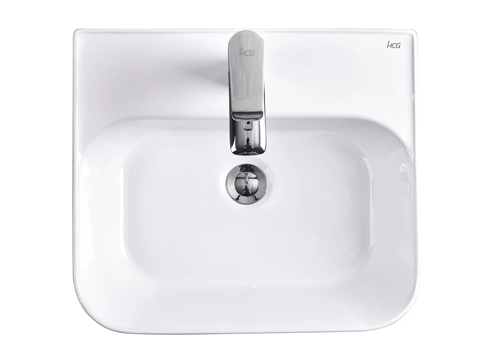 Factory direct simple and generous white basin semi-built-in washbasin for bathroom washing