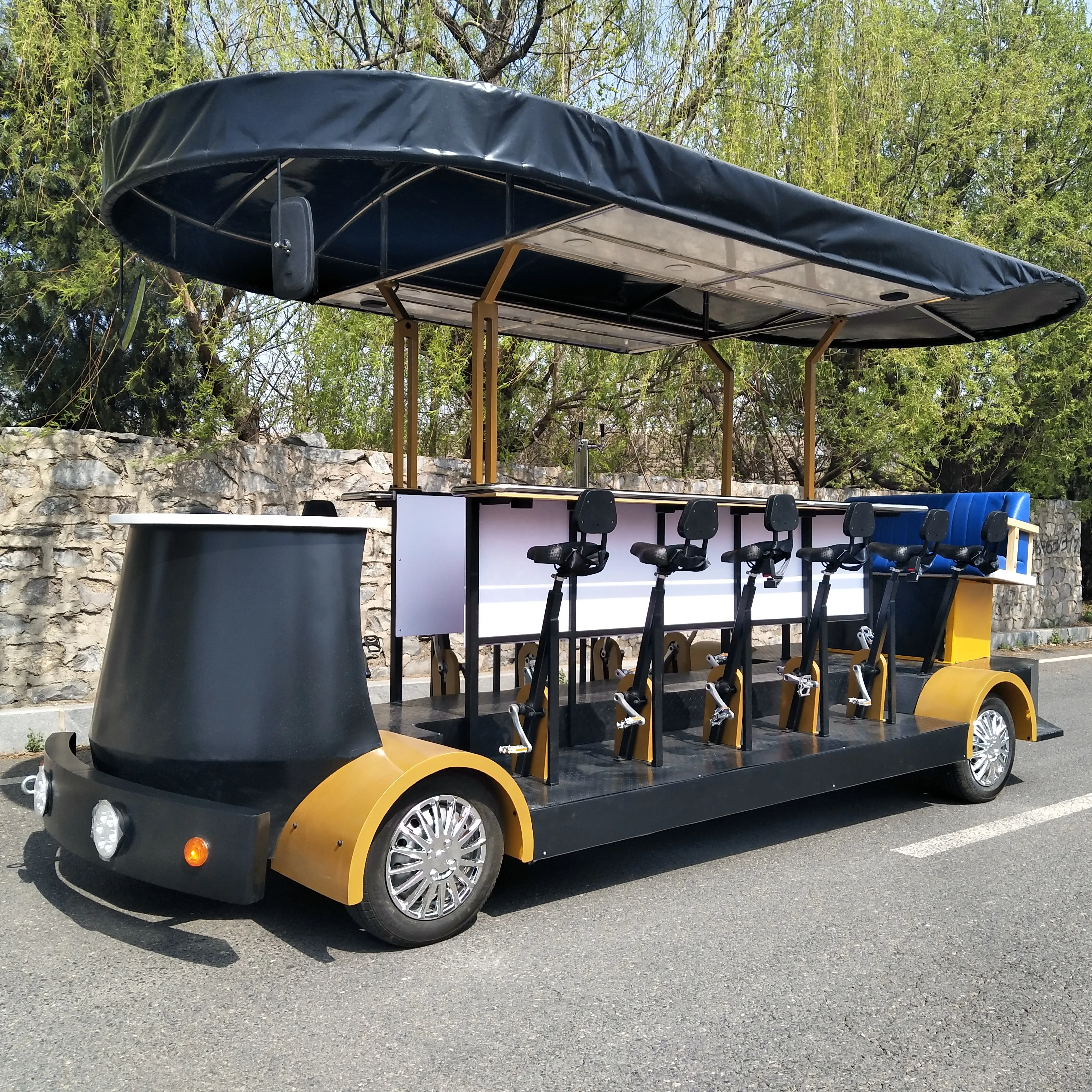 CE DOT Approved Customized Beer Bike Sightseeing Car and Party Cart for Sightseeing Bus & Car