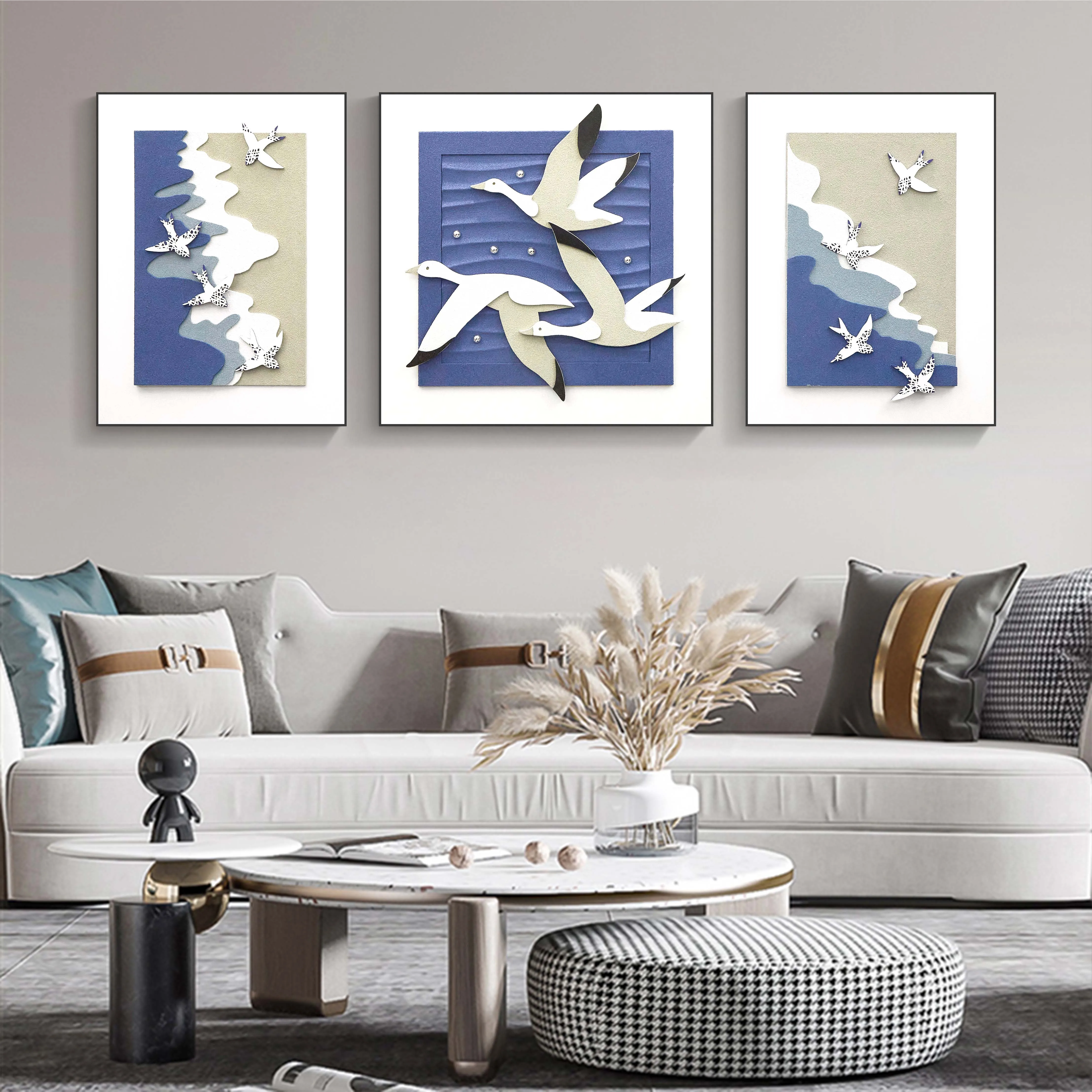 seagull decorative painting living room abstract painting modern painting wall decor for hotel office