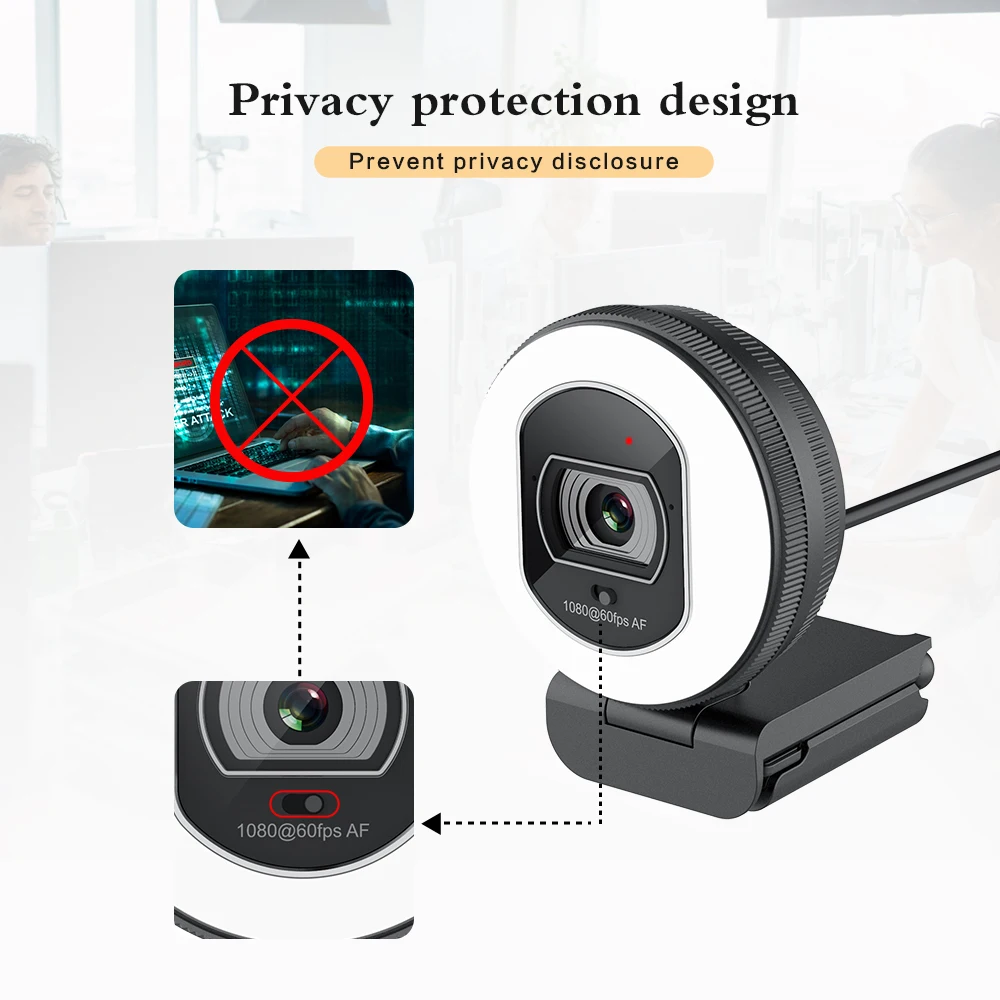 High Quality 1080p 60 Fps 75db Hdr Remote Control Portable Plug And Play 3 Level Brightness 2k Wide-Angle Webcam Module