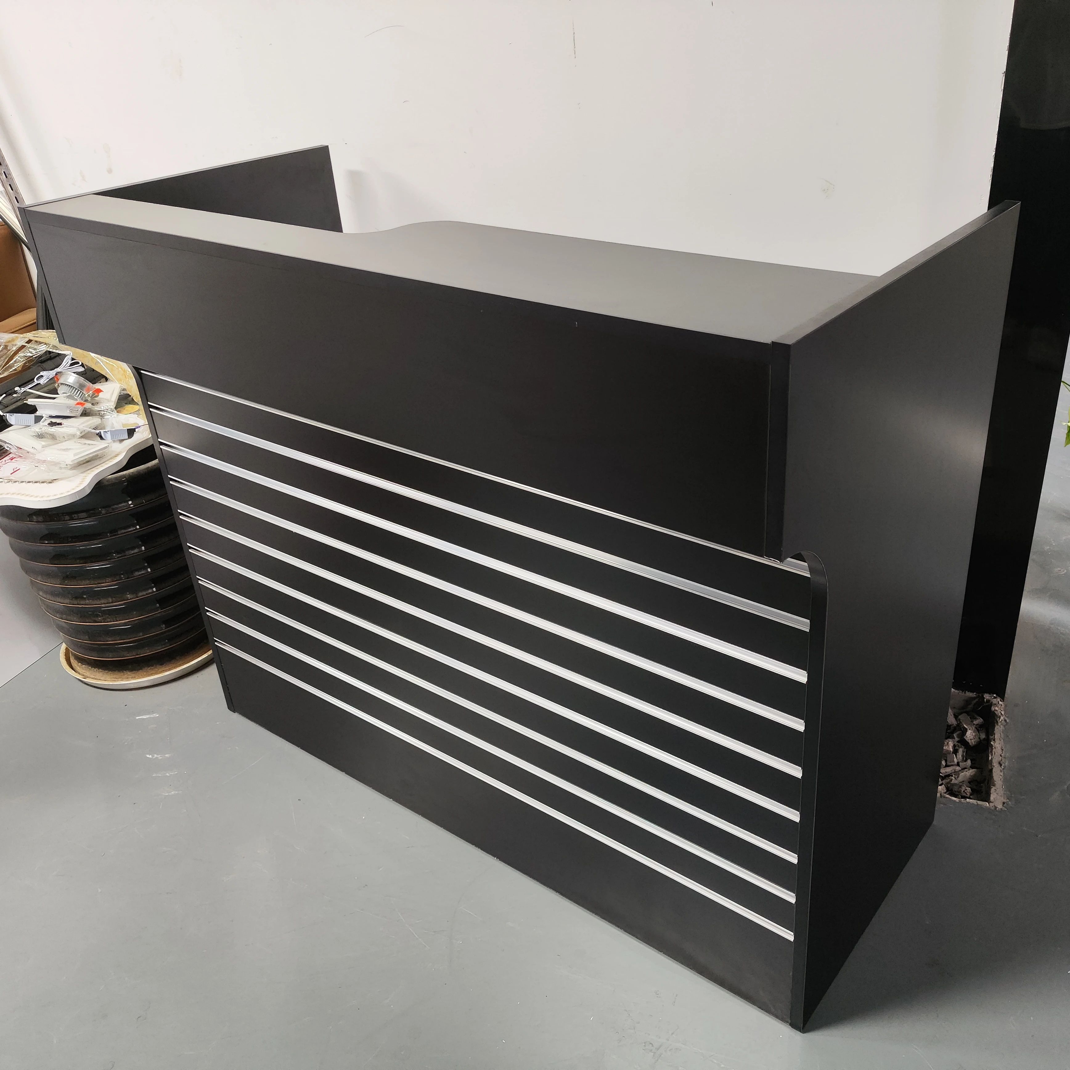 Factory Custom 120x 50 x 110cm MDF Board Check out Counter Supermarket Cashier  Desk