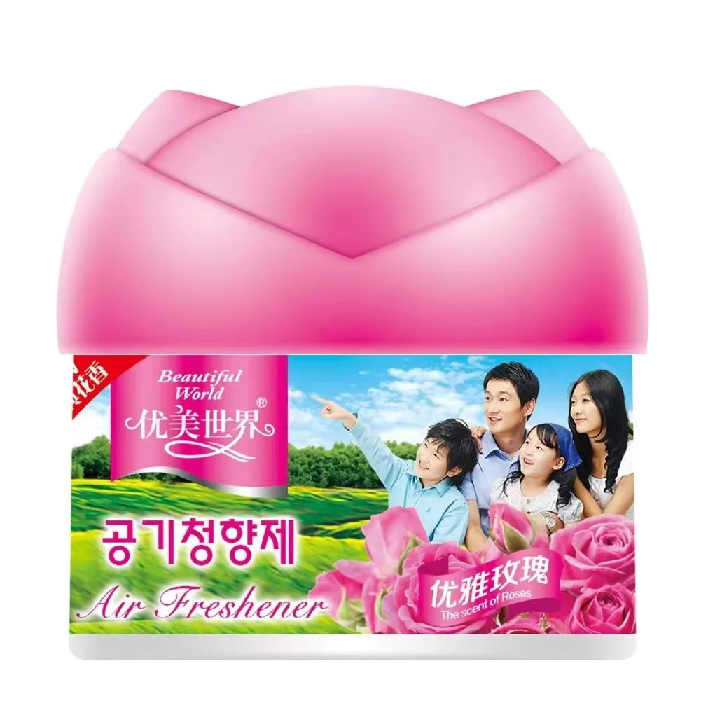 Custom OEM Air Freshener Lemon Flavor Long Lasting Aromatic Fragrance Solid Gel Air Freshener Household Car Toilet Deodorant