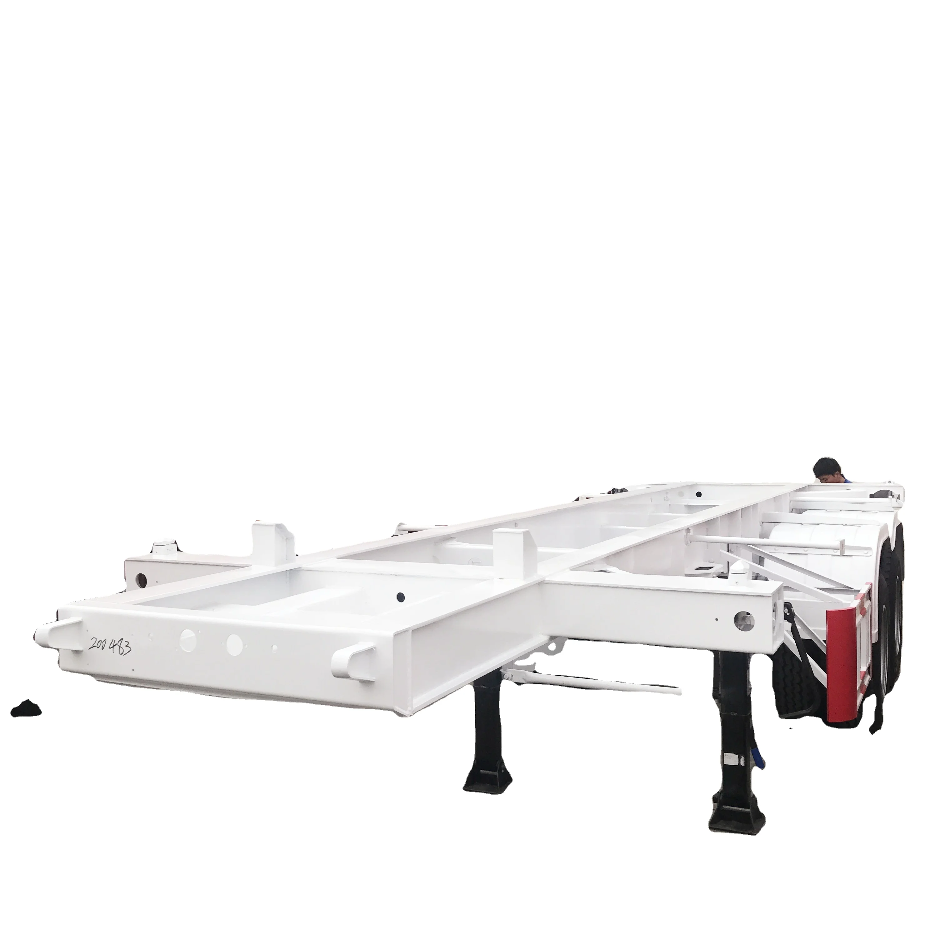 FEICHI Brand 3 Axle 20ft 40ft skeletal Container Chassis Skeleton Truck Semi Trailer for sale