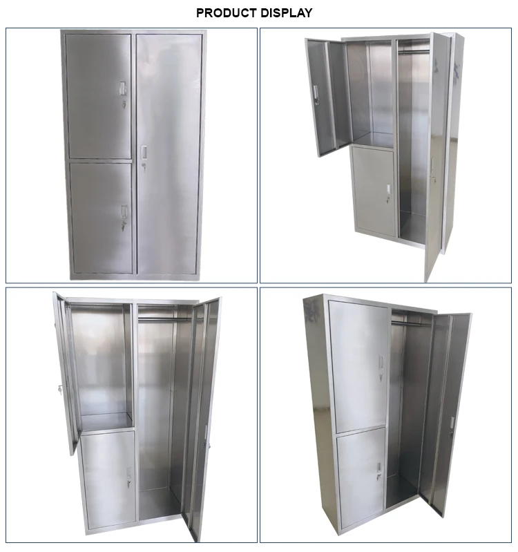 Cheap GYM Locker Room Wardrobe Commercial Hospital Furniture Wardrobe Hotel Stainless Steel Combined  Cabinets cabinet