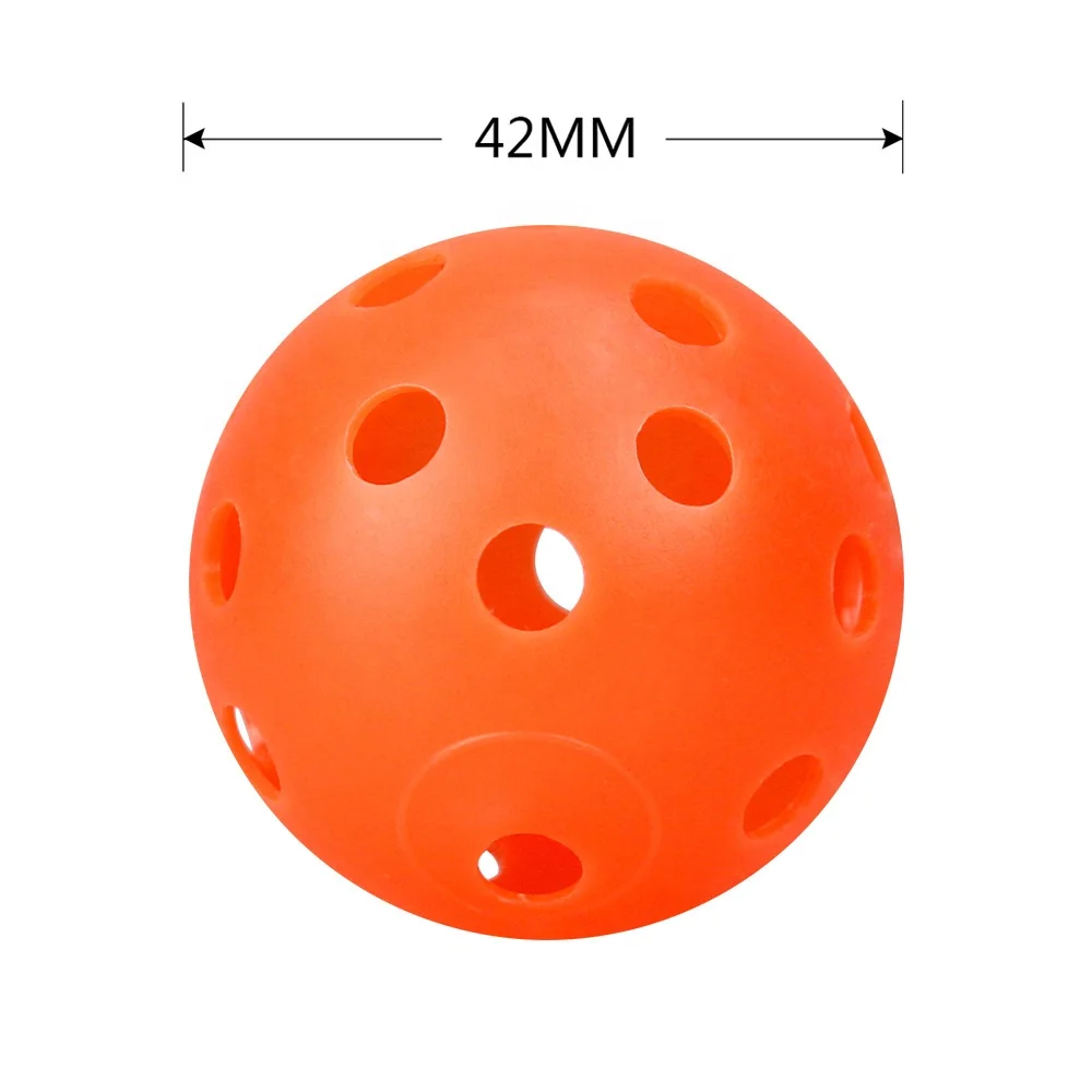 42mm Airflow Colored Plastic Golf Practice Ball Bulk Perforated Hollow Plastic Training Golf Balls