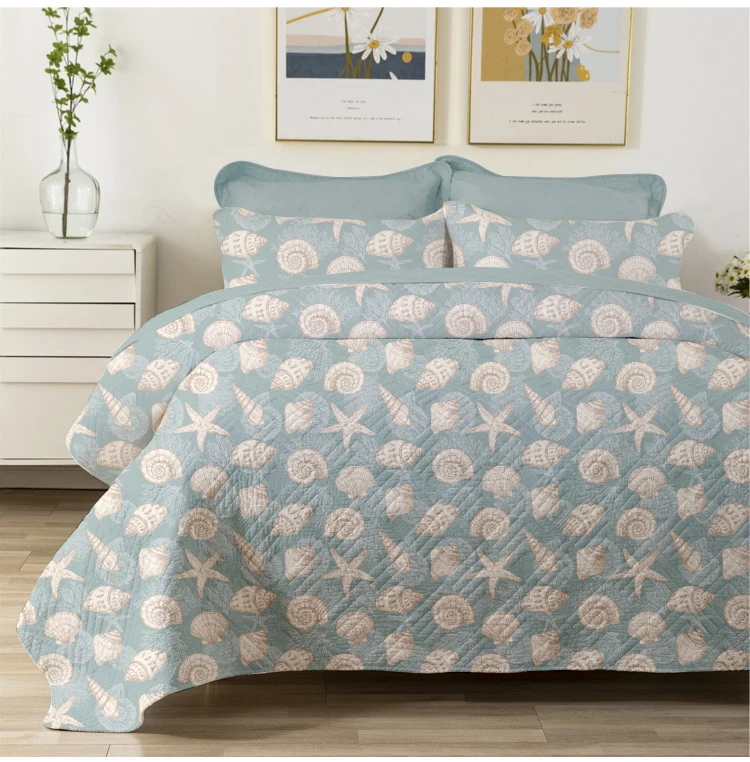 Aoyatex quilt bedding cover bedspread on bed for king size customized printed bedspread