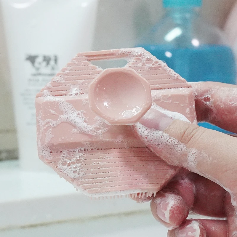 Handheld Facial Tool Deep Cleansing Facial Cleansing Brush Face Exfoliator Scrubber for Face Cleanser Brush with Hook