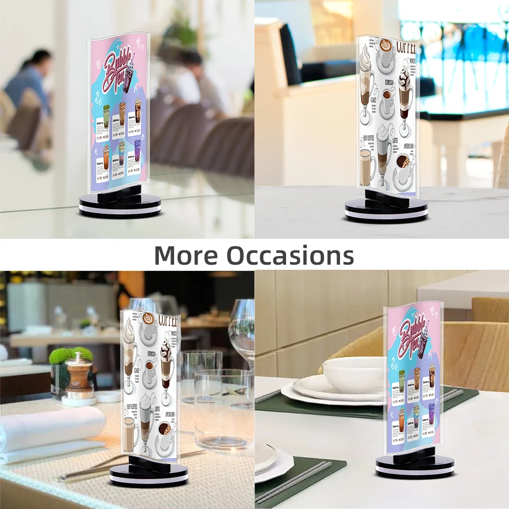 Rotating Sign Holder Double Sided Swivel Sign Stand Countertop Display