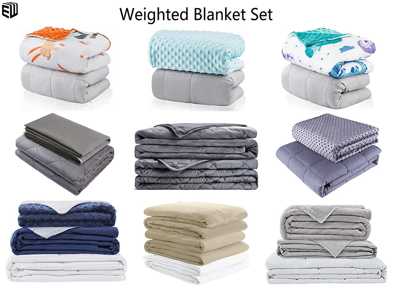 
Customized King Size Bed Adult 100% Soft Cotton and Glass Beads White Adult Weighted Blanket for Couple 