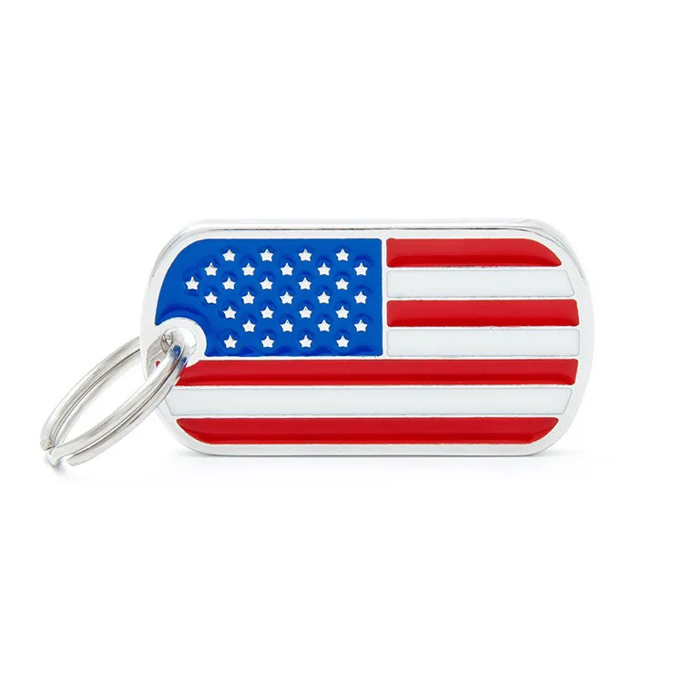 changzhi American style flag key chain car Metal German ring small gift