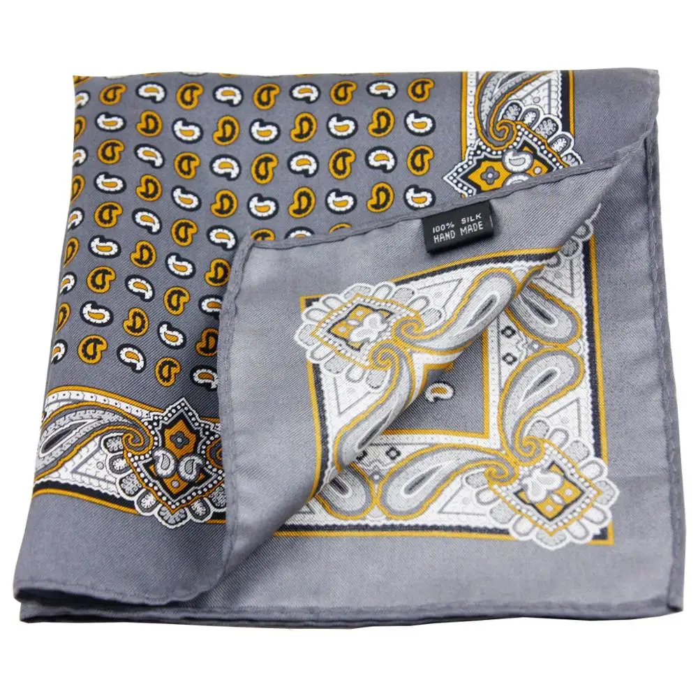  Китайский производитель мужские карманные квадраты из 100% шелка на заказ
